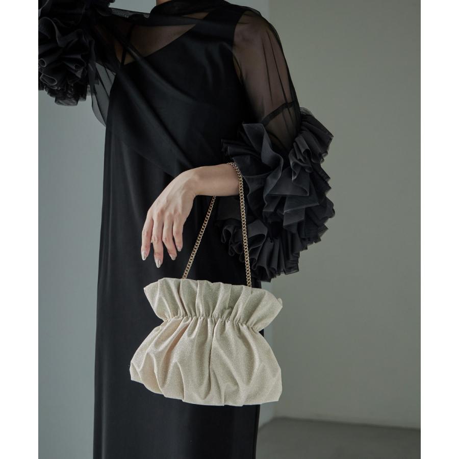 niana シャイニーシェルクラッチバッグ ラメ ミニバッグ パーティーバッグ 3way ハンドバッグ ショルダーバッグ - 画像 (5)