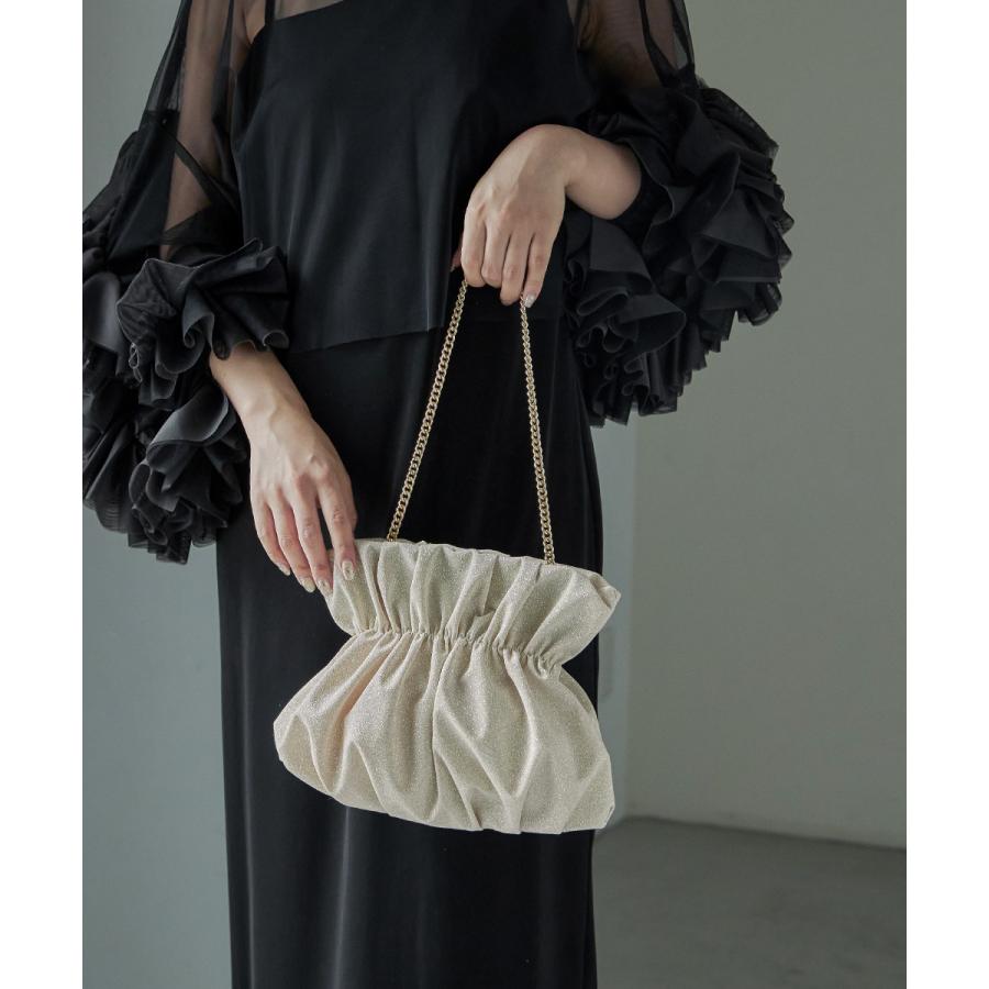 niana シャイニーシェルクラッチバッグ ラメ ミニバッグ パーティーバッグ 3way ハンドバッグ ショルダーバッグ - 画像 (6)