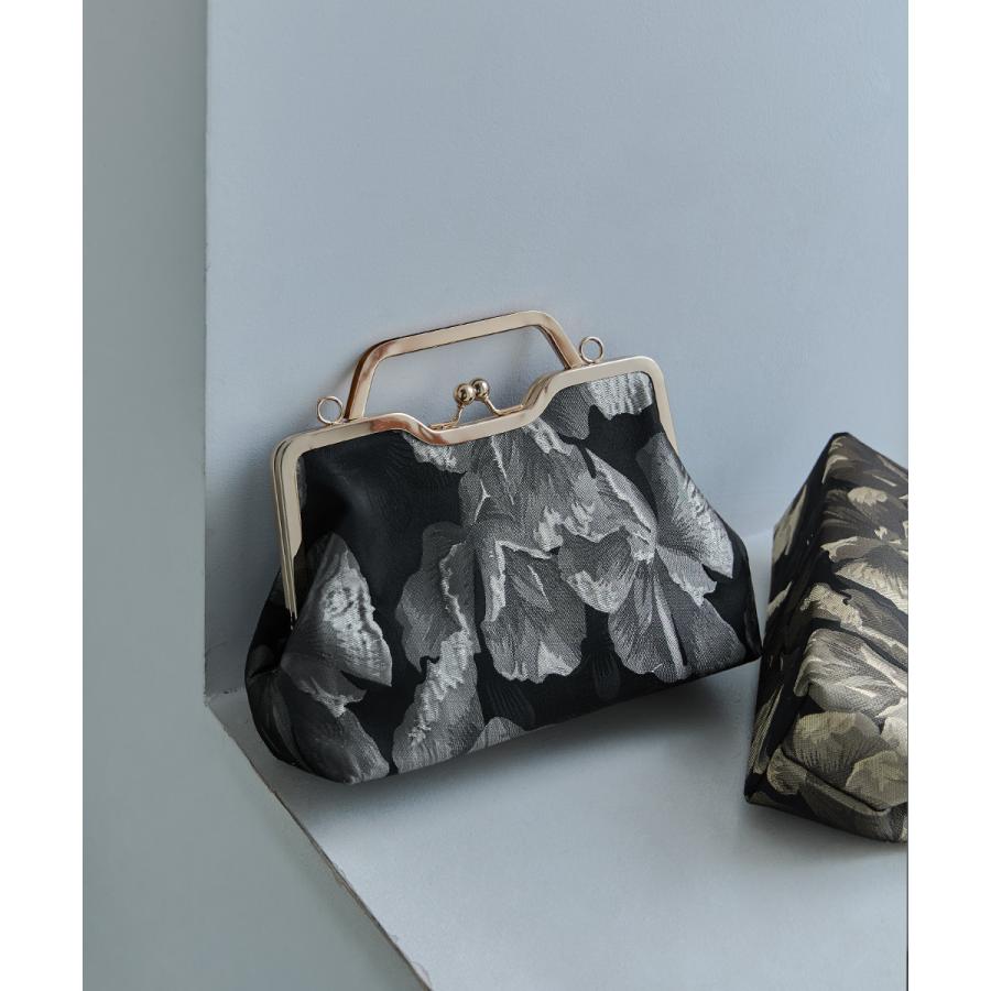 niana フラワージャガードハンドバッグ パーティーバッグ 2way 花柄 がま口 ミニバッグ ショルダーバッグ 肩掛け