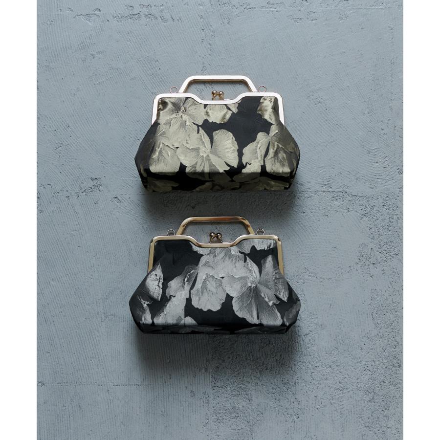 niana フラワージャガードハンドバッグ パーティーバッグ 2way 花柄 がま口 ミニバッグ ショルダーバッグ 肩掛け - 画像 (7)