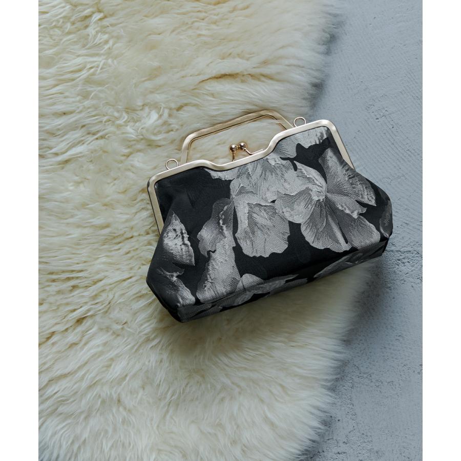 niana フラワージャガードハンドバッグ パーティーバッグ 2way 花柄 がま口 ミニバッグ ショルダーバッグ 肩掛け - 画像 (8)