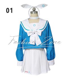 送料無料◆ブルーアーカイブ-Blue Archive- 風 アロナ Arona セーラー服 コスプレ衣装 ウィッグ cosplay コスチューム ハロウィン仮装 変装