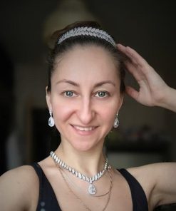 ティアラ ジルコニア ブライダル クイーン クラウン ピック 木の葉 リーフ レディース 木 ウッドの葉 女性 豪華 ノーブル デザイン