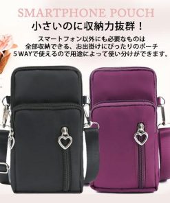 スマホポーチ ショルダー ミニ バッグ 斜めがけ 化粧ポーチ メイクポーチ レディース メンズ 肩掛け 入れたまま リュック おしゃれ かわいい ポシェット スマホ