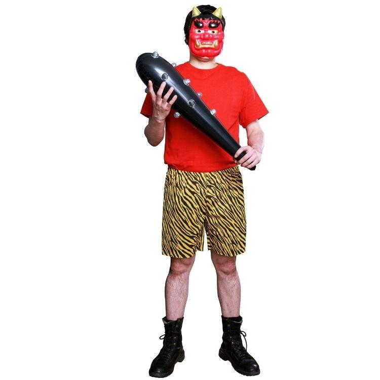 clearstone 節分 豆まき 衣装 お面 パンツ こん棒 鬼セット 怖い 鬼 仮装 コスプレ コスチューム 赤鬼 - 画像 (8)