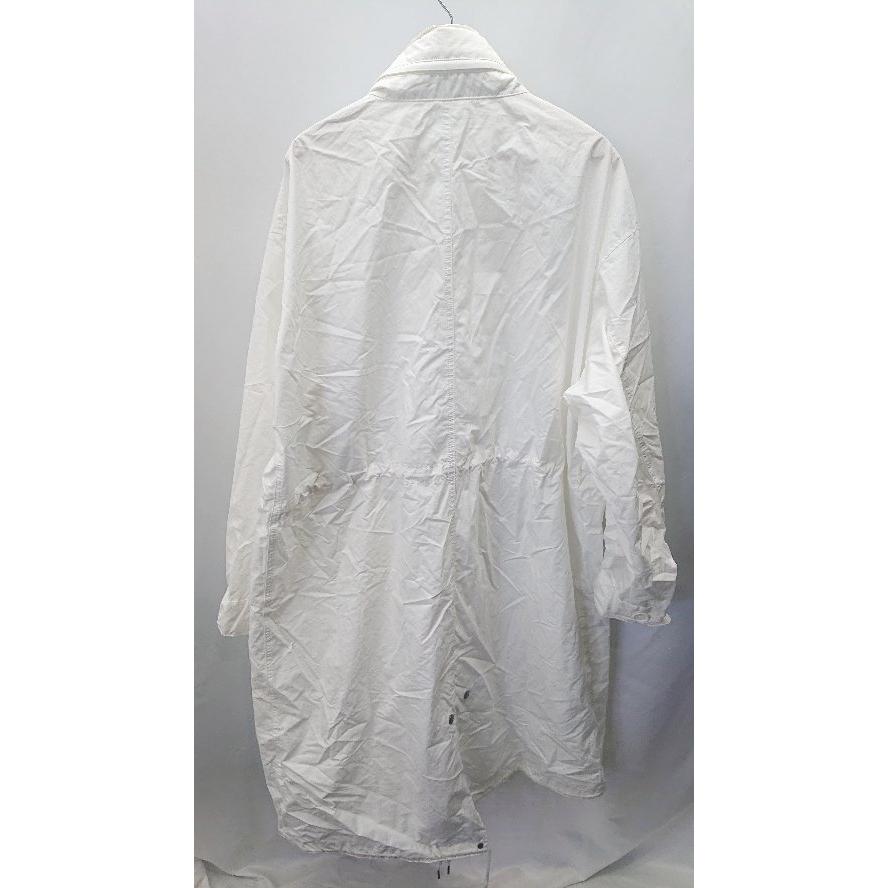 ◇ MONO-MART モノマート フード収納 薄手 ナイロン ロング丈 長袖 ジャンパー サイズL ホワイト系 メンズ E
