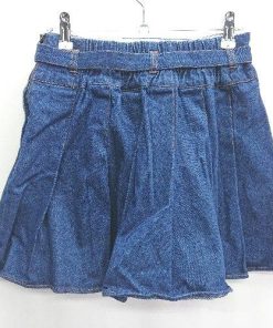 ◇ ◎ ●美品● MONO-MART モノマート デニム ミニ丈 フレア スカート サイズF ブルー レディース E