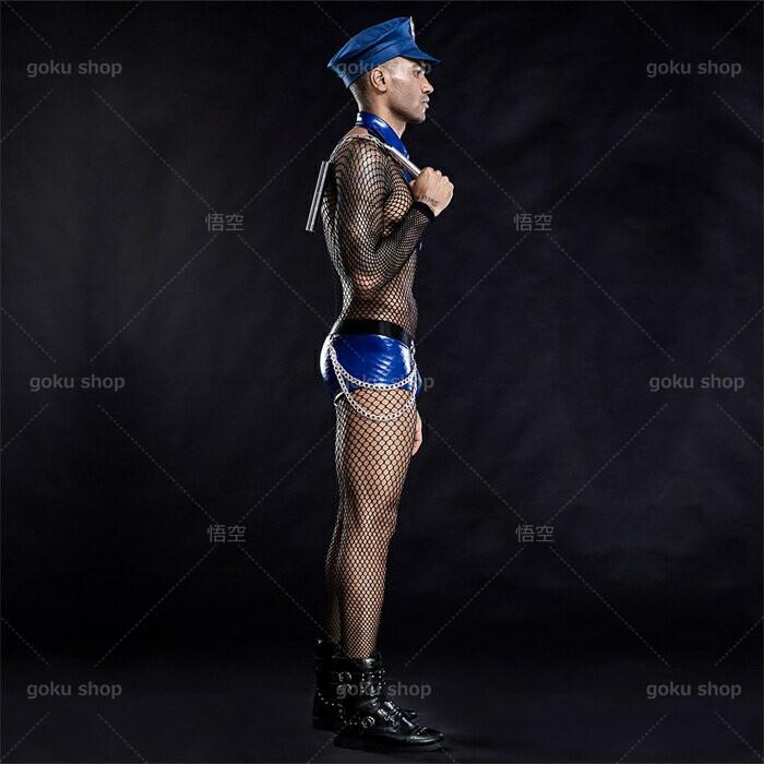 「 5点セット」コスプレ ワイルドポリス 警察官 ハロウィン衣装 メンズ セクシー SMセット ナイトクラブバー 定番 人気 男性制服 仮装 縛り - 画像 (3)