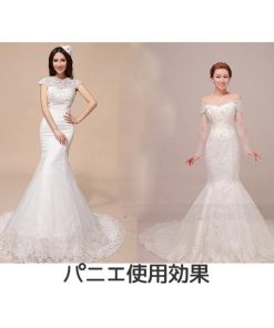 パニエ 大人ドレス用 白 マーメイド チュール インナー ロング用 ペチコート ロング丈 ブライダル ステージ ホワイト