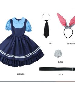 ディズニー ズートピア ジュディ・ホップス風 ワンピース 大人 子供 余興 ハロウィン仮装