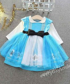ラプンツェル 子供 ドレス ワンピース エルサ アリエル 人魚姫 ベル アナ雪 プリンセス ディズニーランド コスプレ長袖100 120 130 140cm