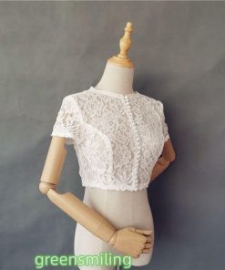 レースボレロ 総レース ウェディングドレスアレンジ ウェディングボレロ ブライダル 結婚式 花嫁 挙式 ウエディング小物 半袖 ウェディングアレンジ