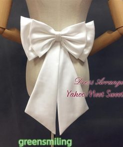 ドレスのリボン 色変更可 ドレスアレンジ リボン 白 ホワイト サテン バックリボン ウェディングドレス 花嫁 結婚式 アレンジ 二次会 ブライダル ドレス小物