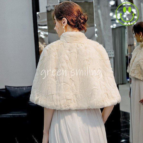 秋冬 防寒ボレロ コート かわいいボレロ 結婚式 ボレロ フォーマル パーティードレスにぴったり お呼ばれ マント ポンチョpj079 - 画像 (2)