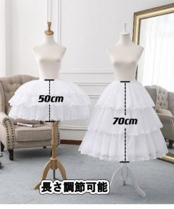 パニエ ロリータ ワイヤーあり 普段使い ゴスロリ ソフトチュール Lolita ホワイト コスチューム ボリューム ゴムウエスト 萌え萌え 柔らかい