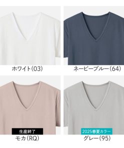 GUNZE グンゼ アセドロン 半袖 インナーシャツ 汗取りパッド付 メンズ 春夏 Vネック 肌着 下着 汗対策 吸汗 速乾 汗ムレ 汗取り 汗冷え 抗菌 防臭 紳士