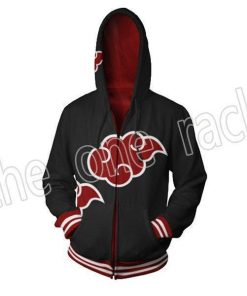 NARUTO -ナルト- コスプレ衣装 スウェット パーカー フード付き 春秋 コート ファスナー付き 仮装 変装 コスチューム 男女兼用