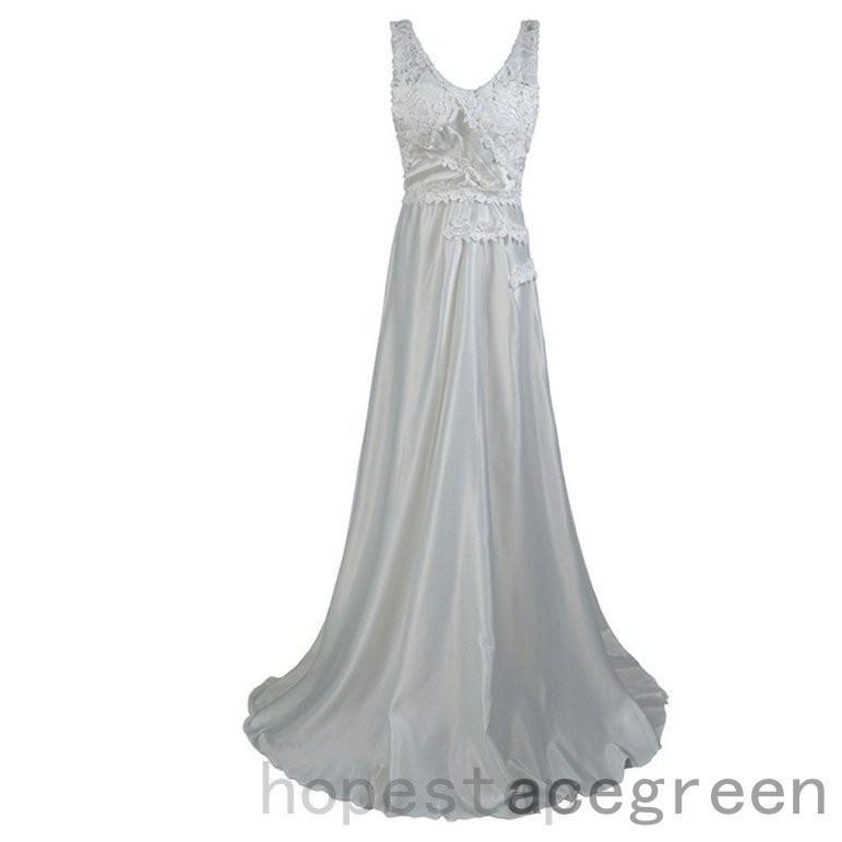 【値下げ】パーティードレスウエディングドレス花嫁大きいサイズ婚礼結婚式白ウエディングレース花嫁ドレスレースコンシールファスナー - 画像 (4)