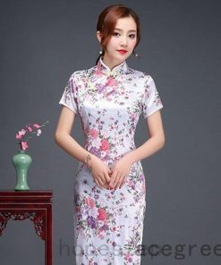 チャイナドレス 花柄 ドレス 結婚式 チーパオ チャイナ服 ロングドレス マキシ丈 発表会 コスプレ コスチューム ハロウィン 披露宴 パーティー 鳳