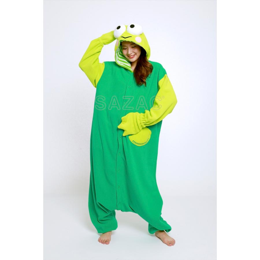 sanrio 着ぐるみ けろけろけろっぴ サンリオ フリース 大人用 フリーサイズ パジャマ コスプレ 仮装 SAZAC サザック SAN-1714