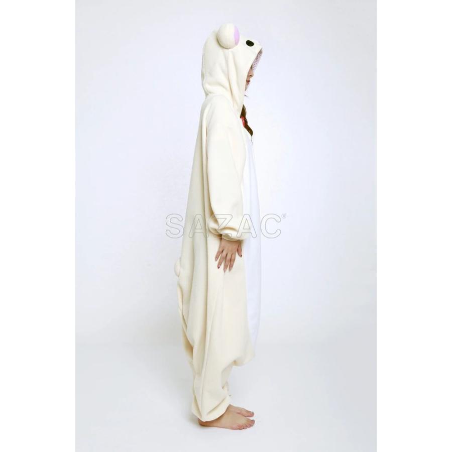 着ぐるみ コリラックマ フリース ホワイト コスプレ サンエックス 仮装 大人用 フリーサイズ パジャマ SAZAC サザック RAX-088 - 画像 (6)