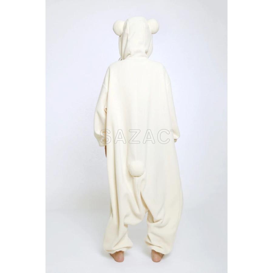 着ぐるみ コリラックマ フリース ホワイト コスプレ サンエックス 仮装 大人用 フリーサイズ パジャマ SAZAC サザック RAX-088 - 画像 (7)