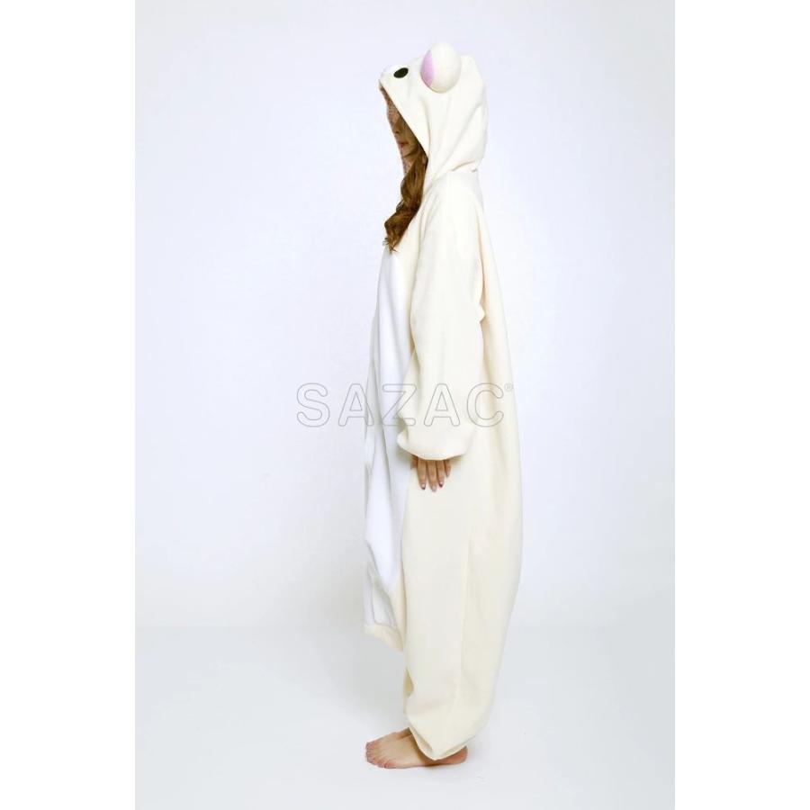 着ぐるみ コリラックマ フリース ホワイト コスプレ サンエックス 仮装 大人用 フリーサイズ パジャマ SAZAC サザック RAX-088 - 画像 (8)