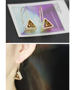 送料無料 3点以上50％オフ 幾何学 トライアングル フックピアス ワイヤーピアス U型 U字 ゴールド シルバー イベント760607