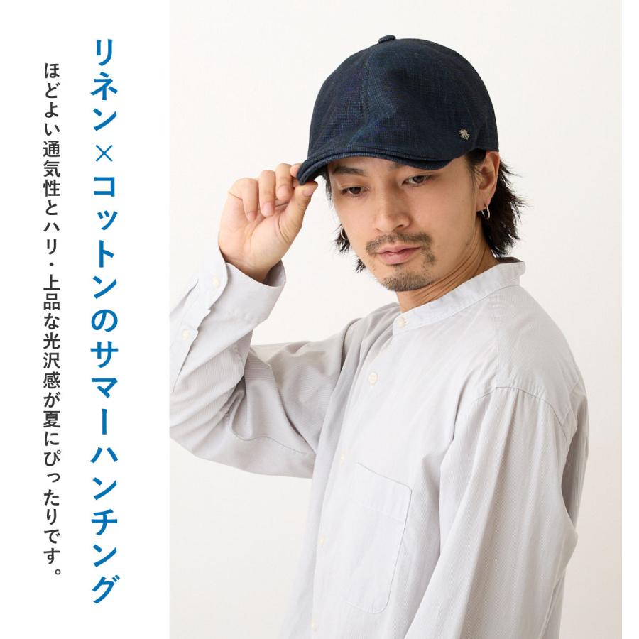 ハンチング帽 メンズ 帽子 BIG 麻綿 深めで被りやすい 58cm-63cm 再入荷でサイズ変更 ピンズ付 MQUM hun-658 大きいサイズ 涼しい 30代 40代 50代 60代 - 画像 (2)