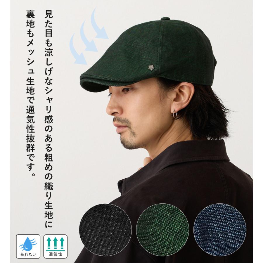ハンチング帽 メンズ 帽子 BIG 麻綿 深めで被りやすい 58cm-63cm 再入荷でサイズ変更 ピンズ付 MQUM hun-658 大きいサイズ 涼しい 30代 40代 50代 60代 - 画像 (4)