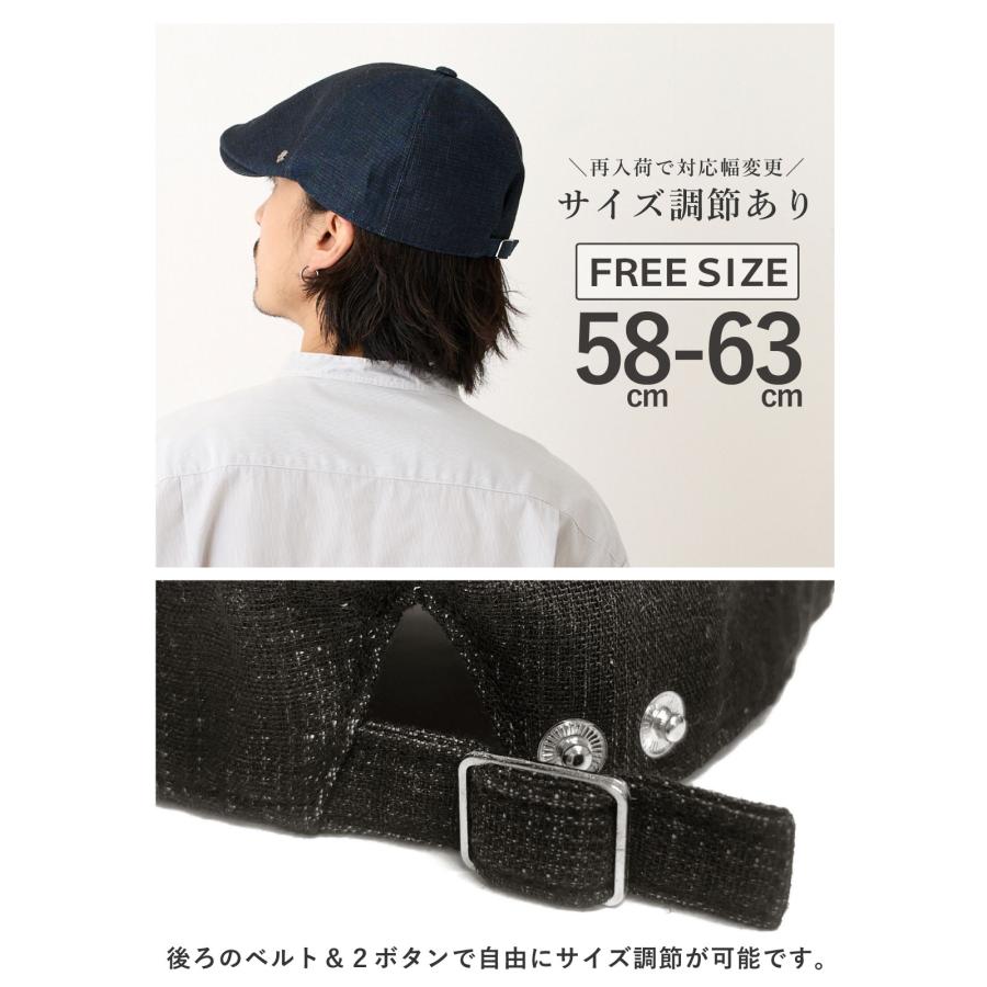 ハンチング帽 メンズ 帽子 BIG 麻綿 深めで被りやすい 58cm-63cm 再入荷でサイズ変更 ピンズ付 MQUM hun-658 大きいサイズ 涼しい 30代 40代 50代 60代 - 画像 (5)