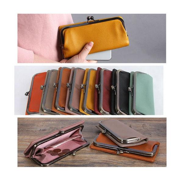 長財布 レディース がま口 本革財布 大容量 がま口財布 LIZDAYS リズデイズ 財布 本革 レザー 軽い 小銭入れ シンプル おすすめ ギフト お祝い 送料無料 - 画像 (3)