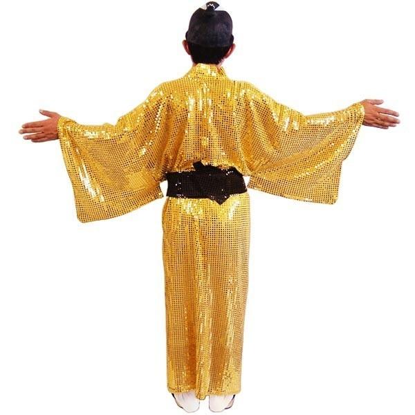 マツケンサンバ 衣装 スパーク着流し 着物 キラキラ着流し ゴールド衣装 コスチューム - 画像 (2)