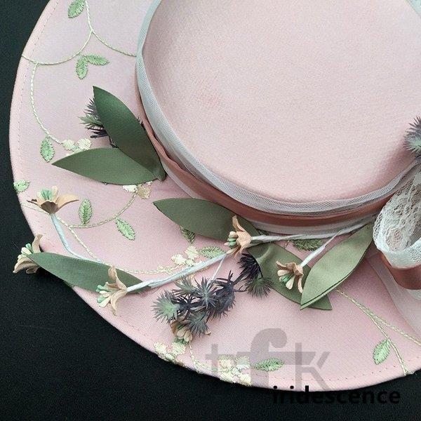 髪飾り 花嫁ハット パーティー帽 二次会 ヘッドドレス 姫系 ウエディングハット シルクハット 結婚式 ヘアアクセサリー 帽 披露宴 ブライダル 蝶結び - 画像 (3)