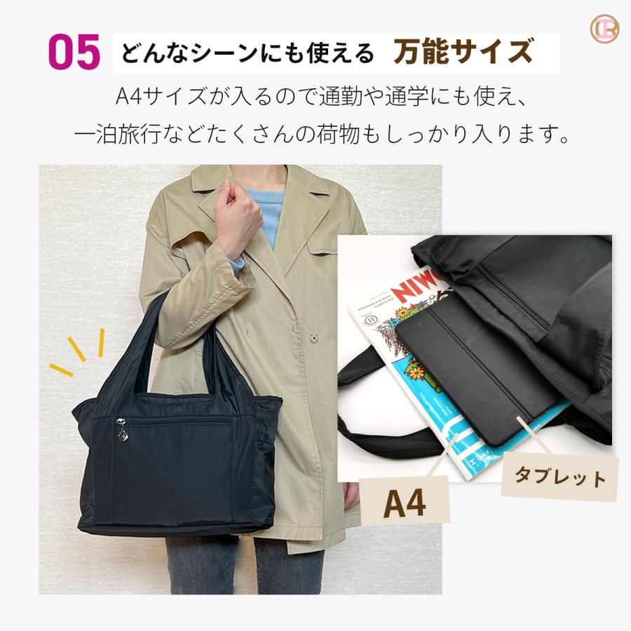 トートバッグ レディース 軽い ナイロン 小さめ 通勤 カバン レディス バック ミニ サブ メンズ 軽量 - 画像 (7)