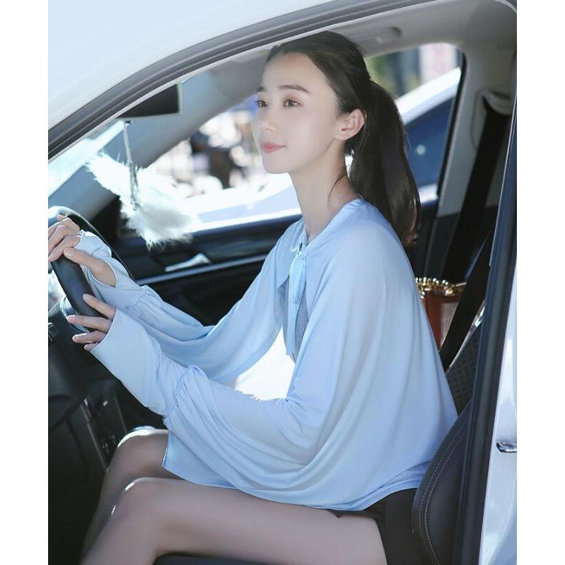 【大特価】uvカーディガン 冷感 upf50+ 紫外線対策 アームカバー マント 冷房対策 運転 日焼け対策 凉感 吸汗速乾 ショール ケープ - 画像 (2)