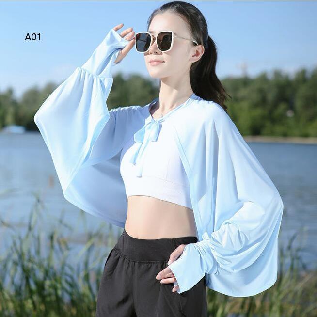 【大特価】uvカーディガン 冷感 upf50+ 紫外線対策 アームカバー マント 冷房対策 運転 日焼け対策 凉感 吸汗速乾 ショール ケープ - 画像 (9)