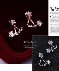 ピアス 上品な大人の魅力を演出フェミニンスタイルSWAROVSKI彩石ピアス/SILVER925