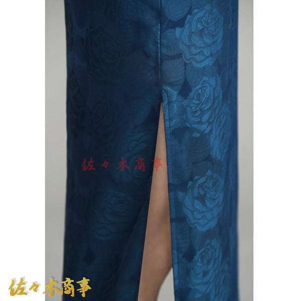 チャイナドレス ワンピースドレス レディース 袖なし 花柄 プリント ノースリーブ ロング丈 エスニックファッション エレガンス チーパオ - 画像 (7)