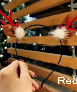 クリスマス  トナカイカチューシャ 角 ふわふわ ミンクファーボール カチューシャ 髪飾り オシャレ 可愛い 送料無料 子供 衣装 発表会