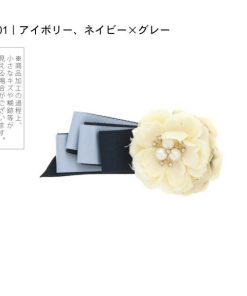 (Prices down3)(訳アリ)(アウトレット品)髪飾り クリップ「アンティーク調のお花とリボンの髪飾り」ヘアアクセサリー 大人 子供 (メール便不可)ss2506wkk10