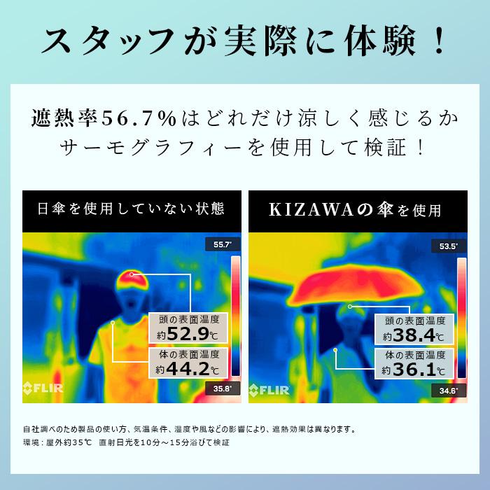 KIZAWA 折りたたみ傘 長傘 2WAY仕様 晴雨兼用 日傘 雨傘 完全遮光 レディース uvカット100% 遮熱 紫外線 フリル おしゃれ かわいい プレゼント nino - 画像 (6)