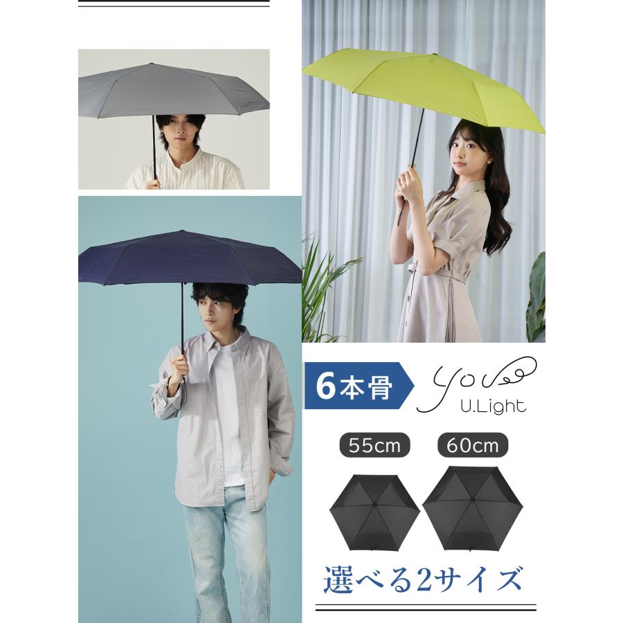 KIZAWA 雨傘 折りたたみ傘 超軽量 コンパクト 6本骨 親骨55 60cm カーボン傘 メンズ レディース 折り畳み傘 超撥水 旅行 誕生日 プレゼント チェック柄 U.Light check