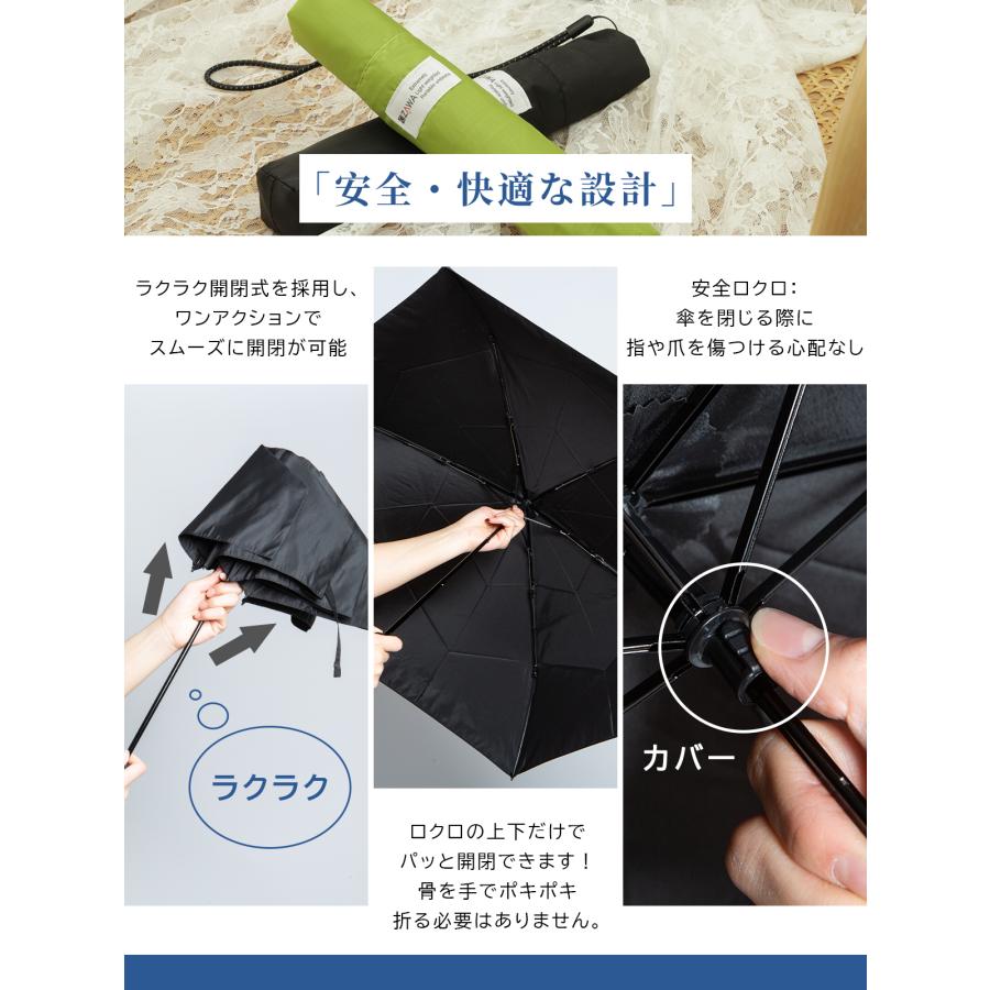 KIZAWA 雨傘 折りたたみ傘 超軽量 コンパクト 6本骨 親骨55 60cm カーボン傘 メンズ レディース 折り畳み傘 超撥水 旅行 誕生日 プレゼント チェック柄 U.Light check - 画像 (9)