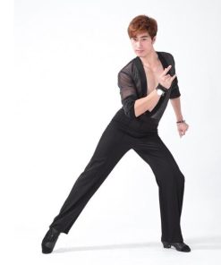 「即納」ダンス パンツ メンズ ラテンダンス 社交ダンス モダンダンス 大人 男性用 女性用 ダンス 衣装 練習着 レッスン着 ダンス用 長ズボン ブラック