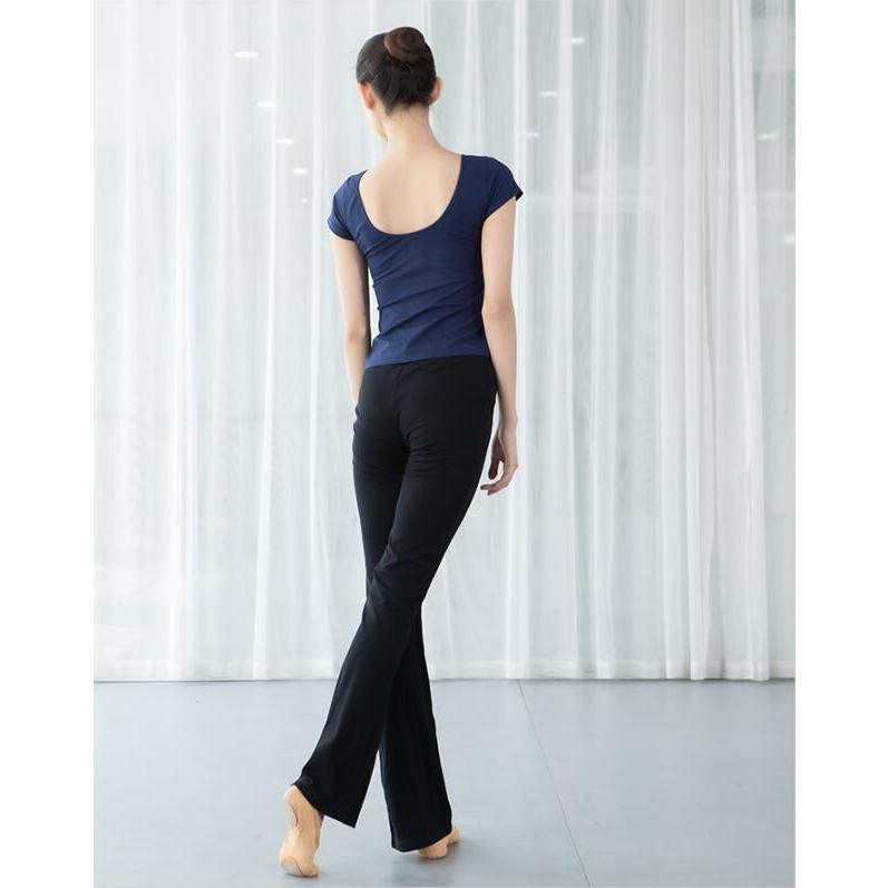 ヨガパンツ レディース ダンスパンツ ストレッチ 無地ヨガ バレエ ダンス 練習着 レッスン着 社交ダンス ウエア ロングパンツ カジュアルパンツ スポーツ運動パ - 画像 (7)