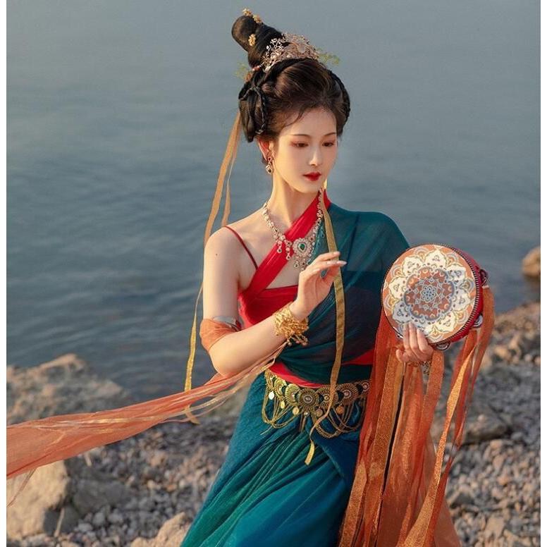 ベルト チェーン アラビアン ジャスミン風 ウエストチェーン ヒップベルト ヒップスカーフ 合金 フリンジ レディース コスチューム 敦煌