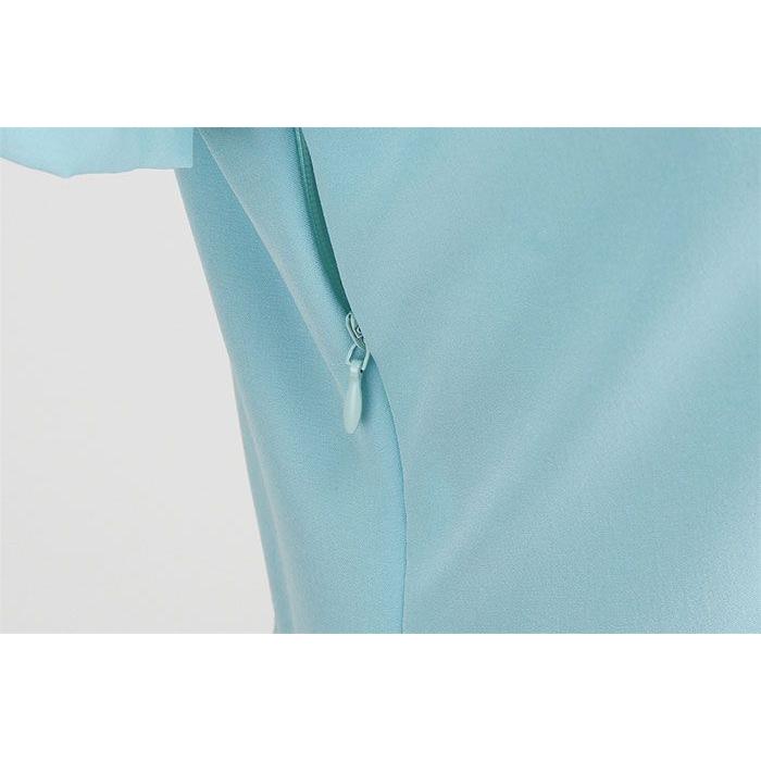 ダンス衣装 鮮やか ワンピース レディース レトロドレス レトロワンピース Aライン 半袖 着痩せ ハイウエスト 可愛い 夏用 薄手 膝丈 イベント ステ - 画像 (7)