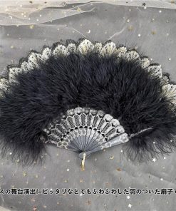 雑貨扇子 羽扇子 全9色 ダンス用 プレゼント レース 羽根扇子ふわふわ チャイナ 扇子 小物 おしゃれ お洒落 贈り物 毛が抜けない 片面 ふあふあ 祭り