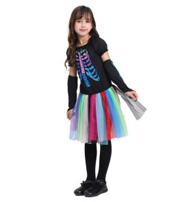 子供ハロウィン衣装子供 女の子 骨 ホラー 骸骨 ドクロ どくろ ゾンビ キッズ ハロウィン衣装 幼稚園ハロウィン衣装 最新ハロウィン衣装